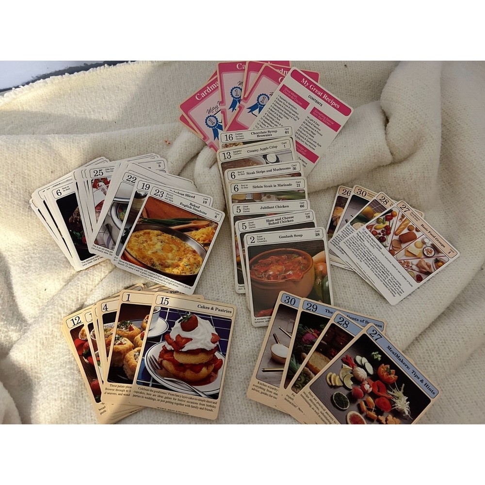 Vintage My Great Recipes Collection Cards -  1980s